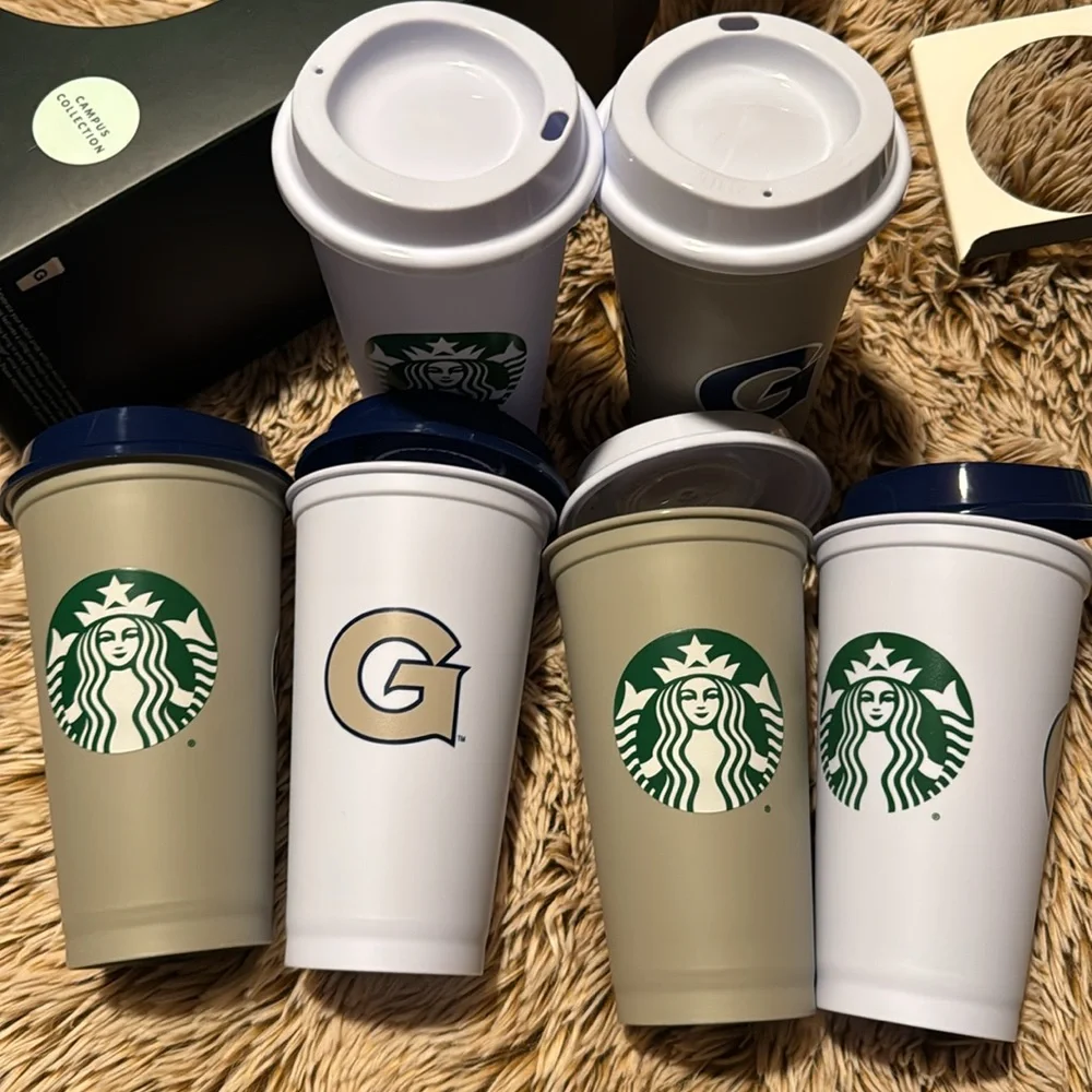 NIB Georgetown Grayson College Starbucks Hot Cup Set of 5 Campus Collection - Picture 5 of 6